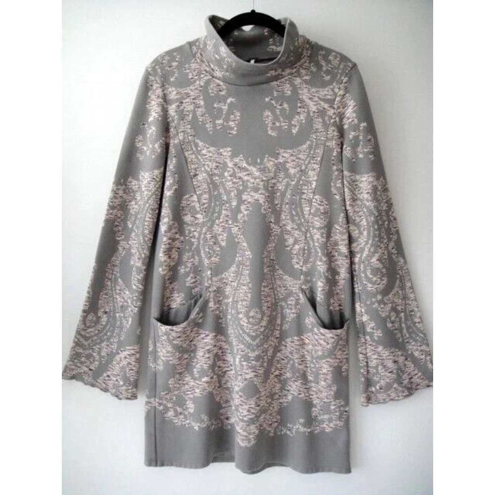 NWT Free People Tunic Comfy Dress Size M Gray Multi